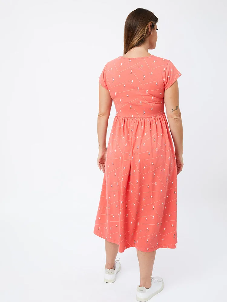 Logan Midi Dress - Badminton Melon