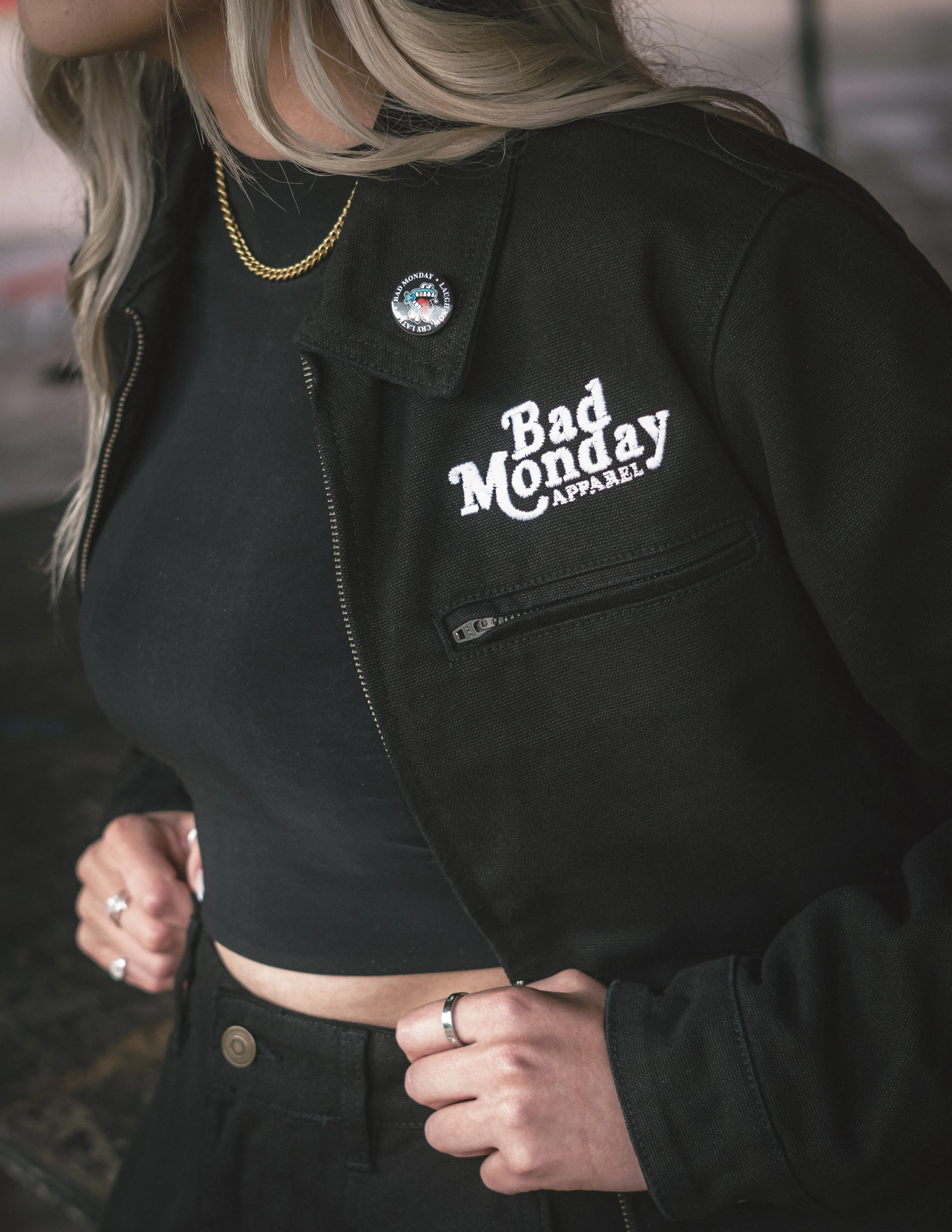 Logo Canvas Jacket Black