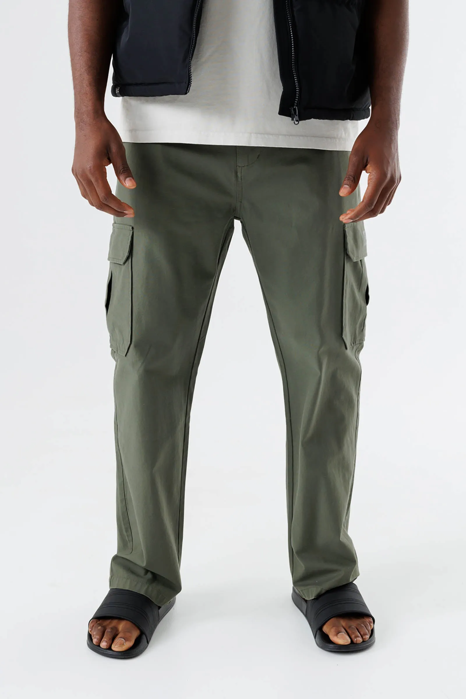 Logo Cargo Pants Army Green