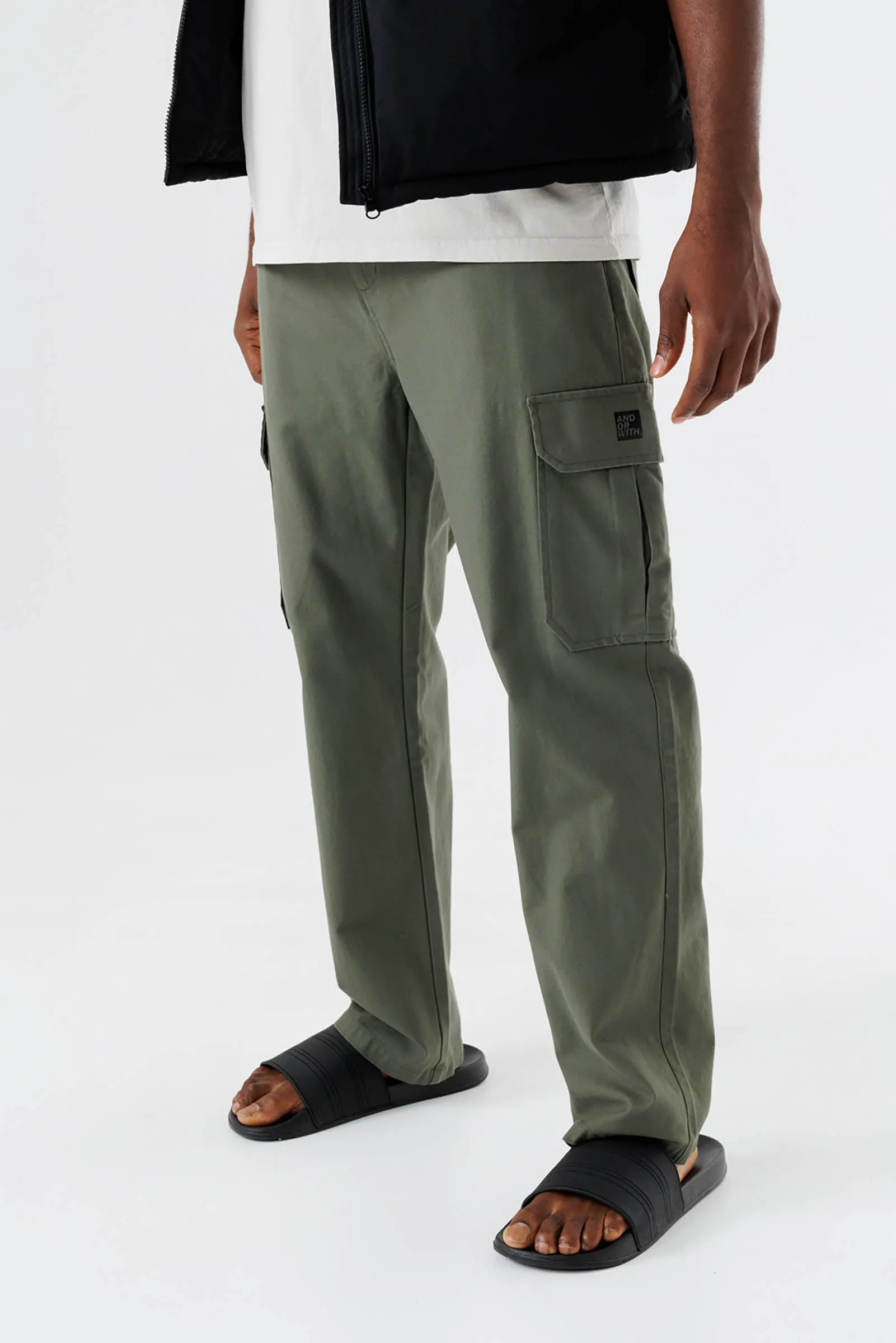 Logo Cargo Pants Army Green