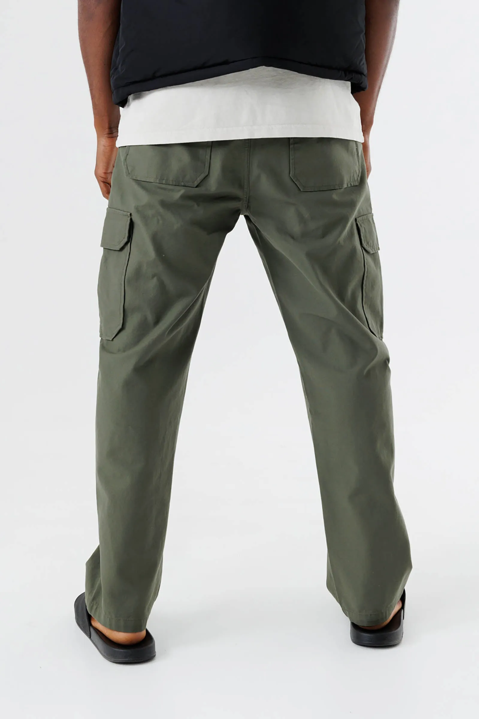 Logo Cargo Pants Army Green