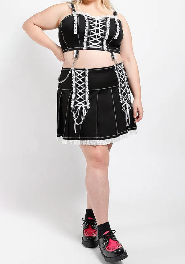 Lolita [Black/White] | PLEATED SKIRT*