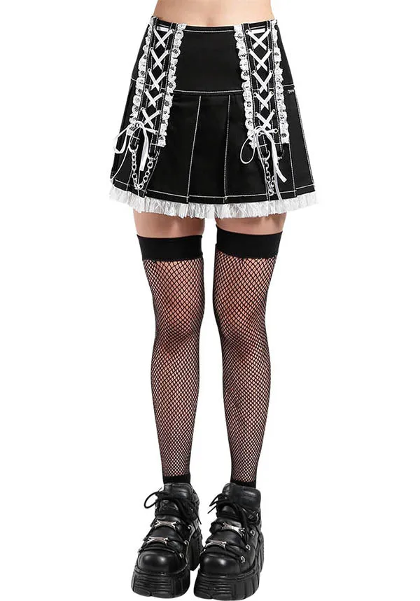 Lolita [Black/White] | PLEATED SKIRT*