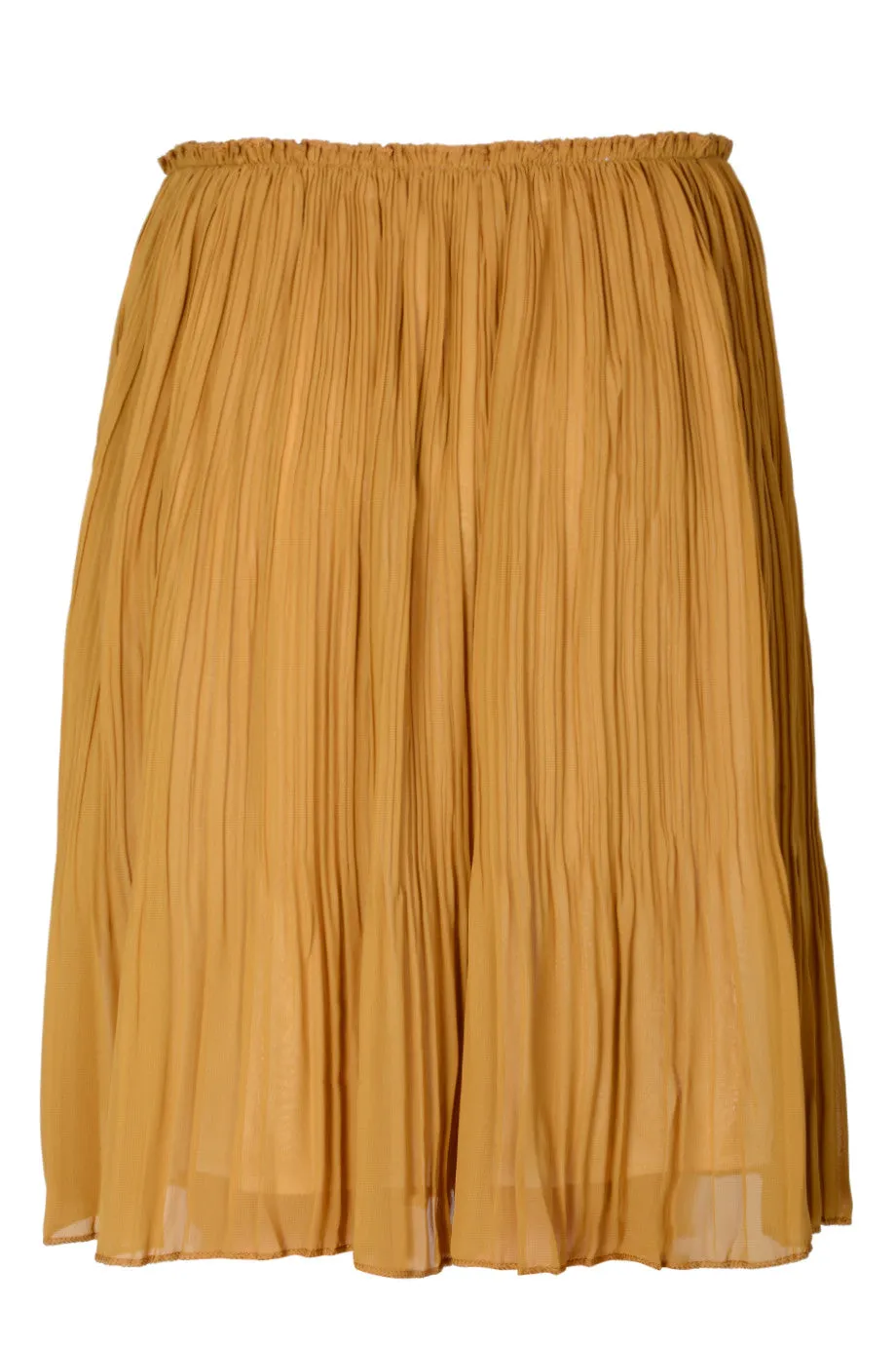 LONDON CIERRA Mustard Pleated Skirt