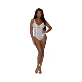 Magic Silk Modern Romance Cheeky Teddy White L/XL