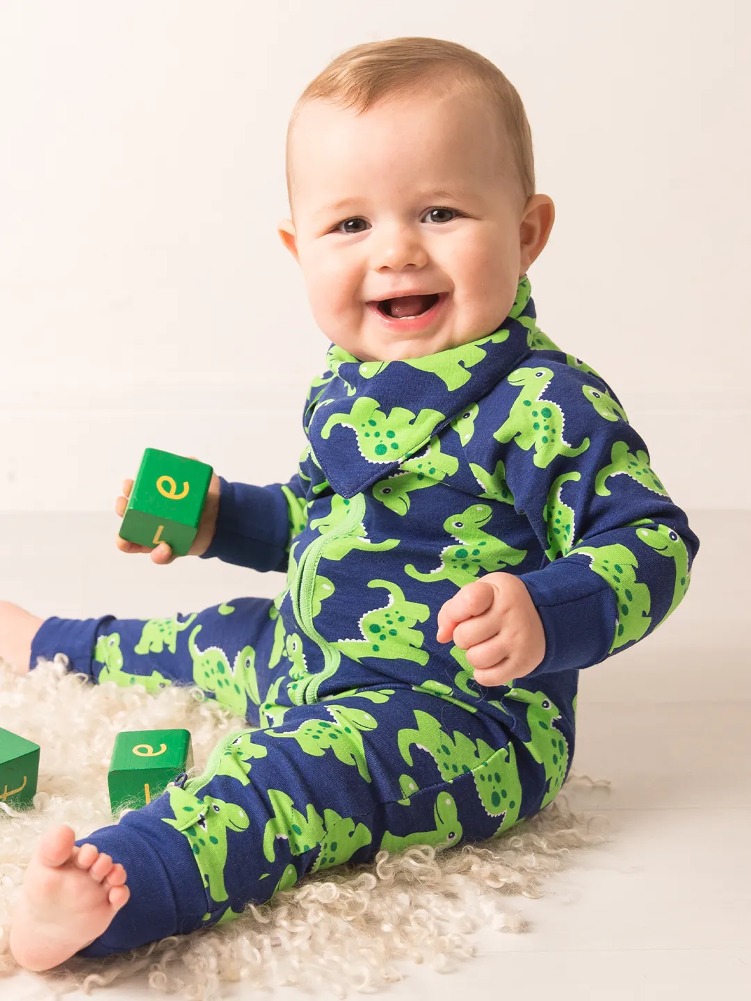 Maple the Dino Zip-Up Romper