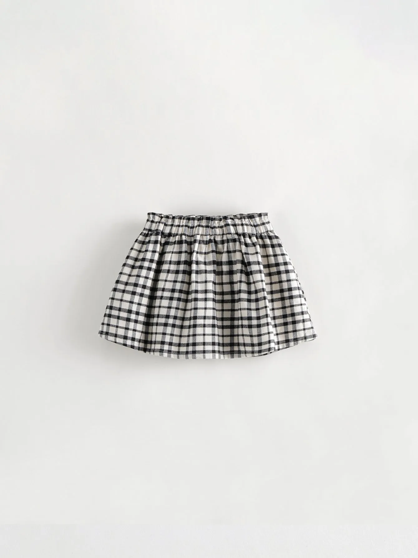 MARC & JANIE Girls Black White Plaid Pleated Skirt 231585