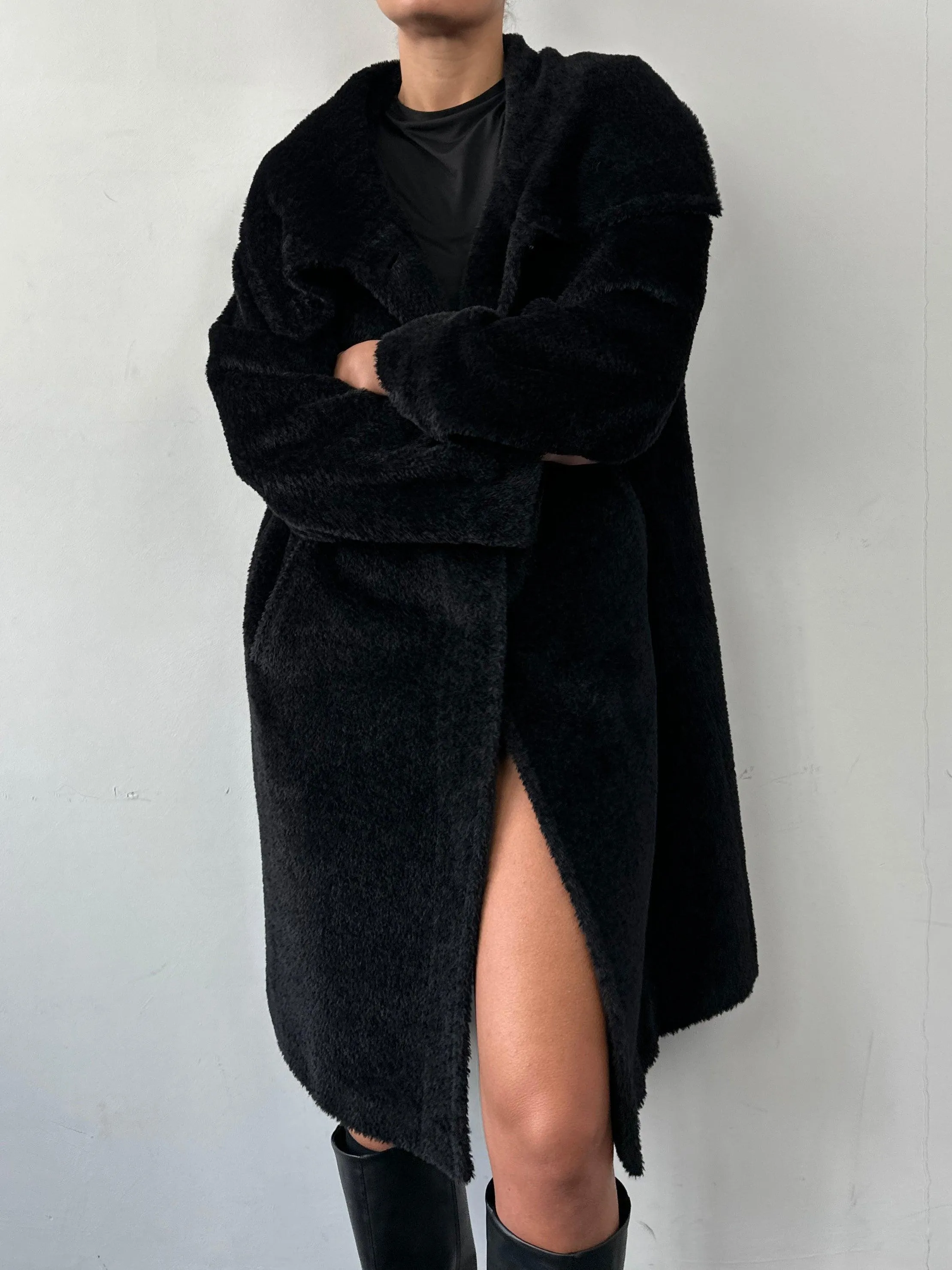 Max Mara Alpaca Virgin Wool Teddy Coat - M/L