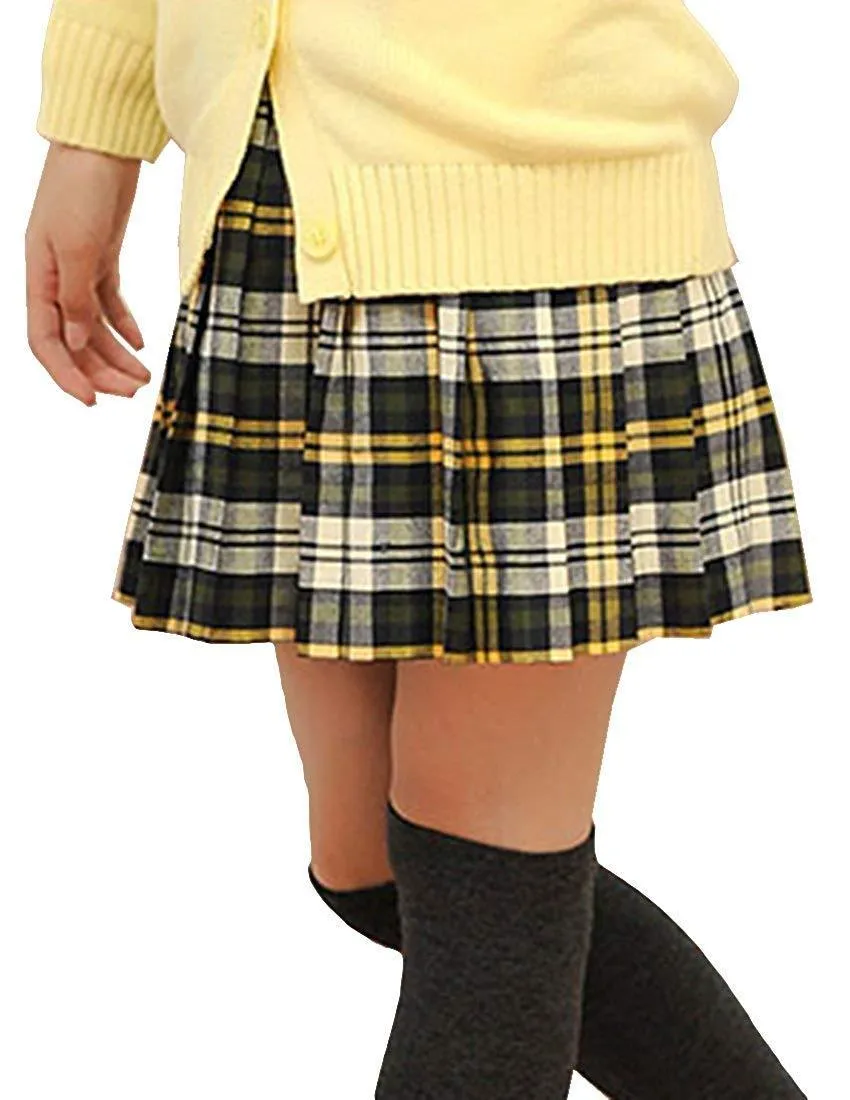 MFrannie Girls School Unifrom Plaid Check Pleated Skirt