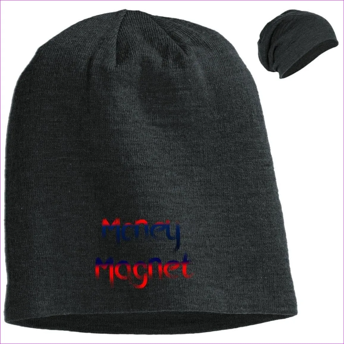 Money Magnet Embroidered Knit Cap, Cap, Beanie