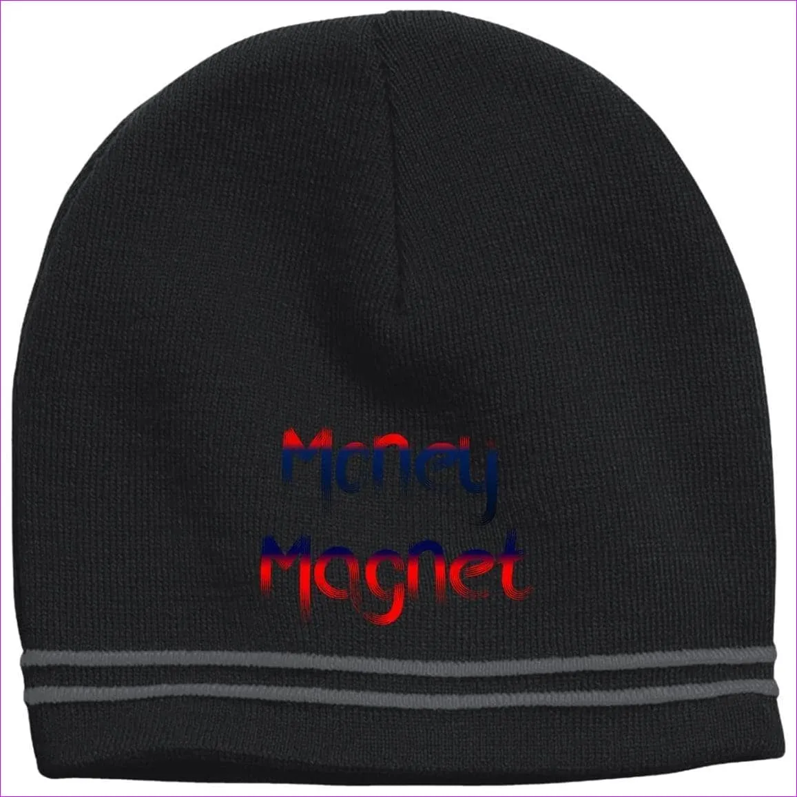 Money Magnet Embroidered Knit Cap, Cap, Beanie