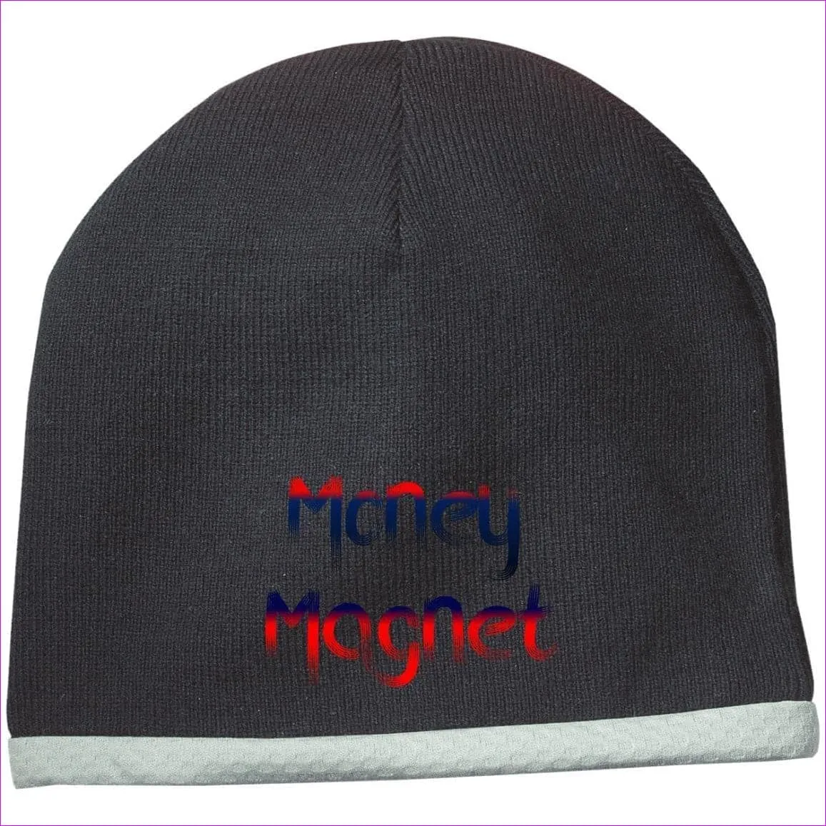 Money Magnet Embroidered Knit Cap, Cap, Beanie