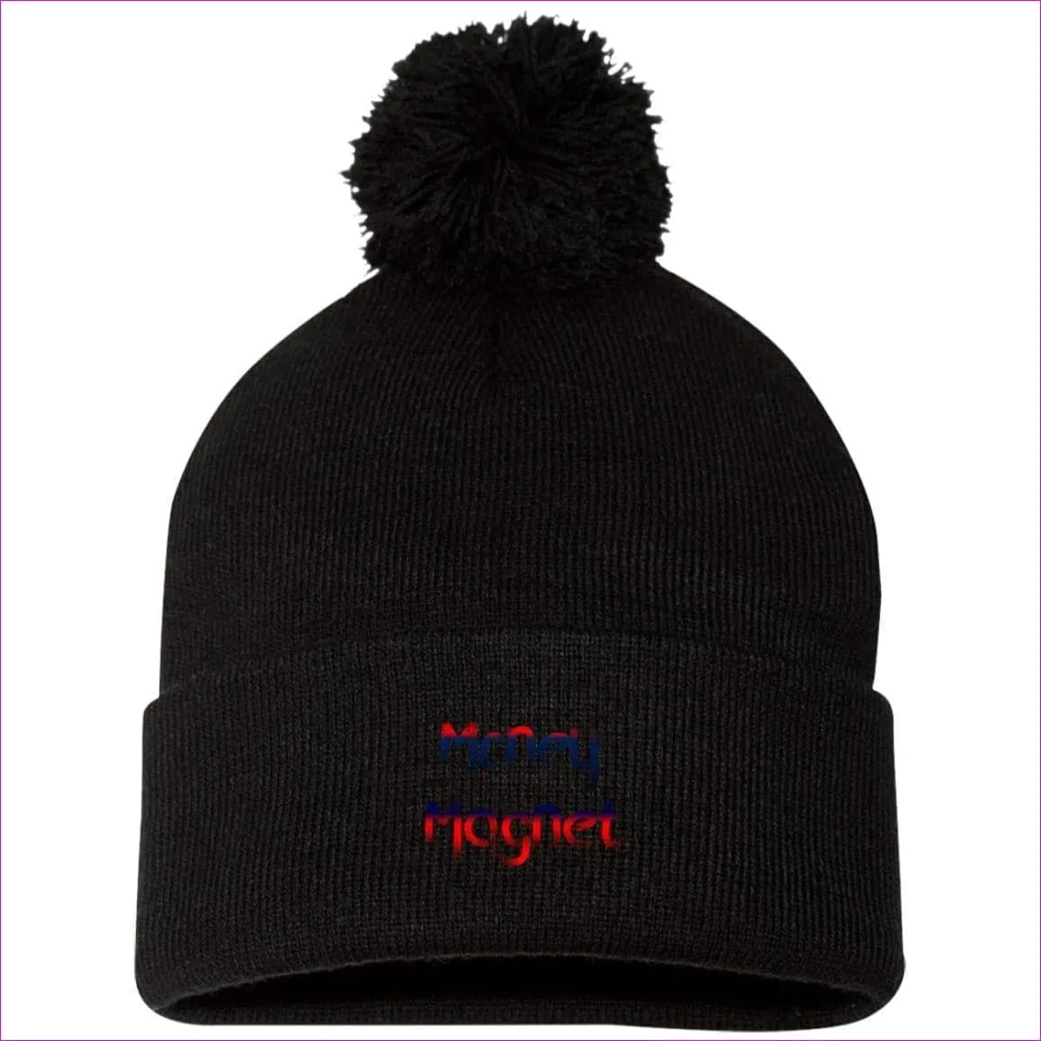 Money Magnet Embroidered Knit Cap, Cap, Beanie