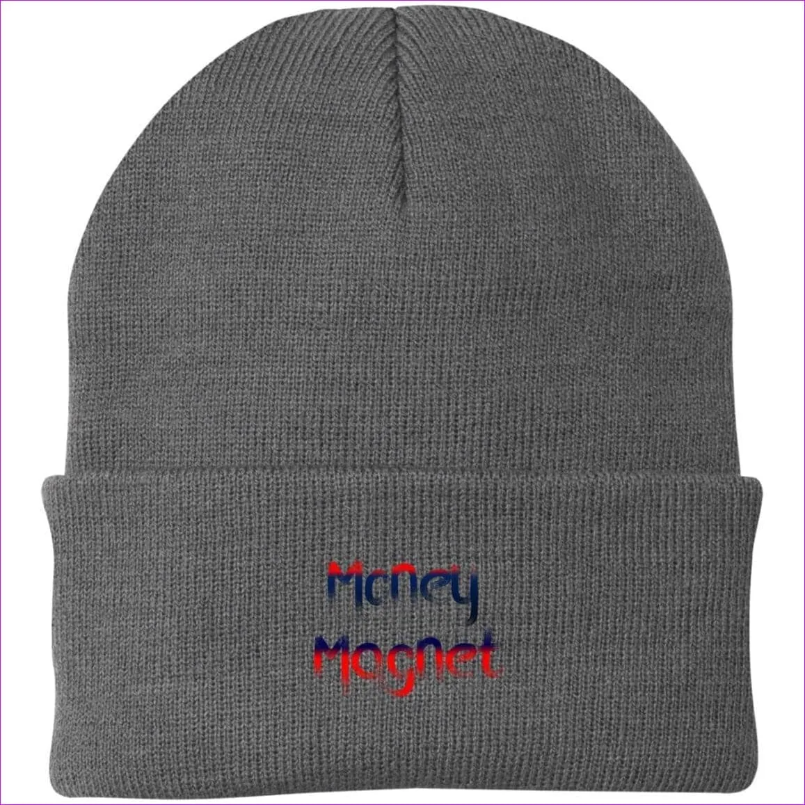 Money Magnet Embroidered Knit Cap, Cap, Beanie