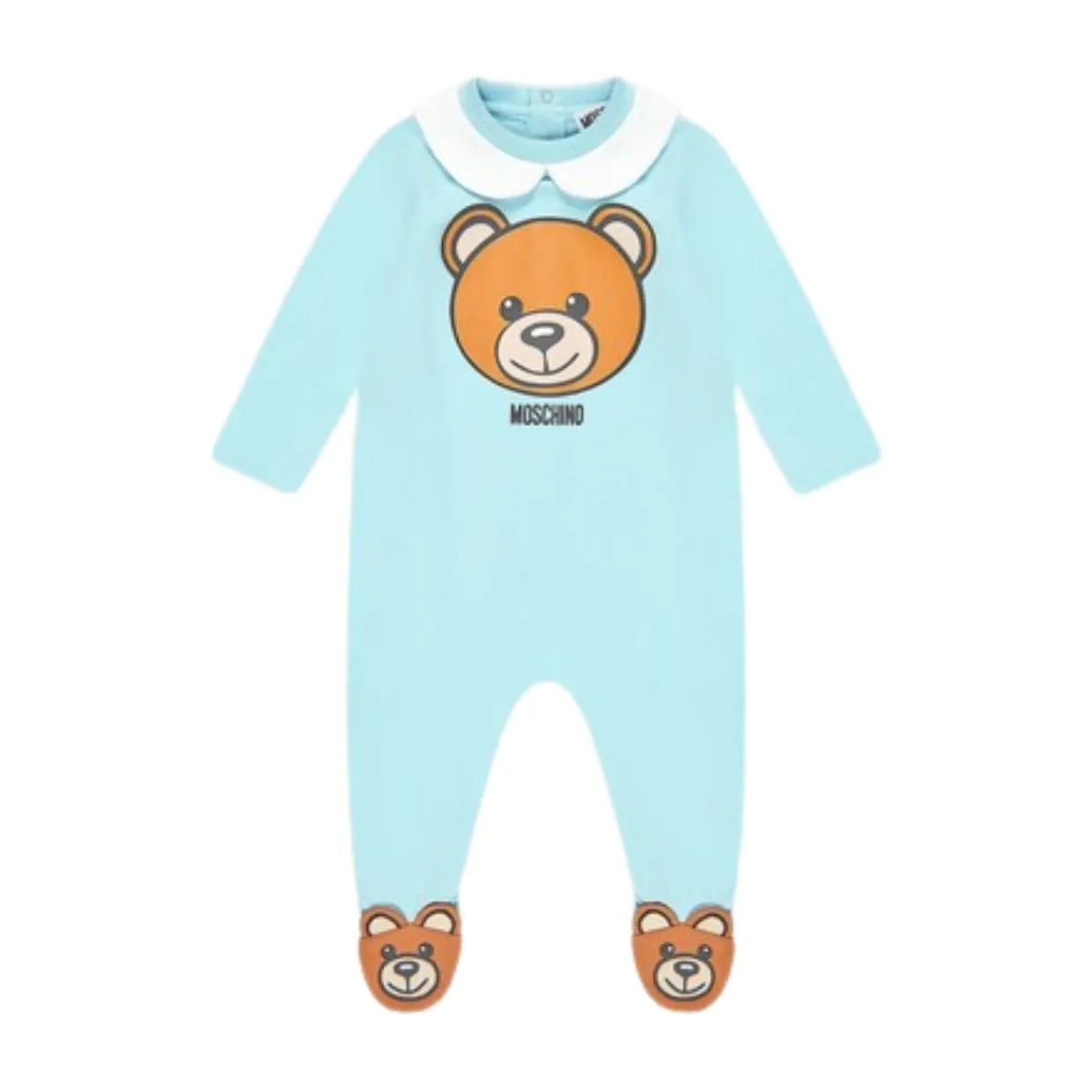 Moschino Baby Blue  Collar Babygrow