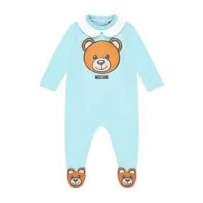 Moschino Baby Blue  Collar Babygrow