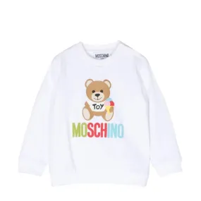 Moschino Baby Teddy Ice Cream White Sweatshirt