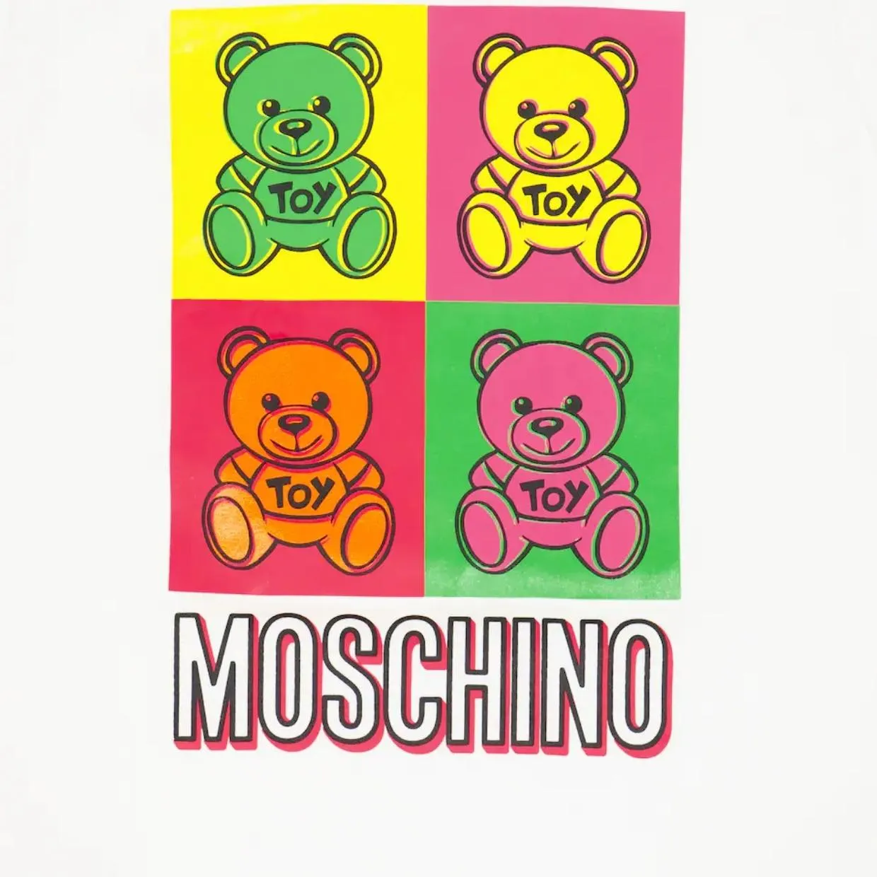 Moschino Kids Teddy Bears 3D Effect White T-Shirt