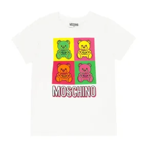 Moschino Kids Teddy Bears 3D Effect White T-Shirt