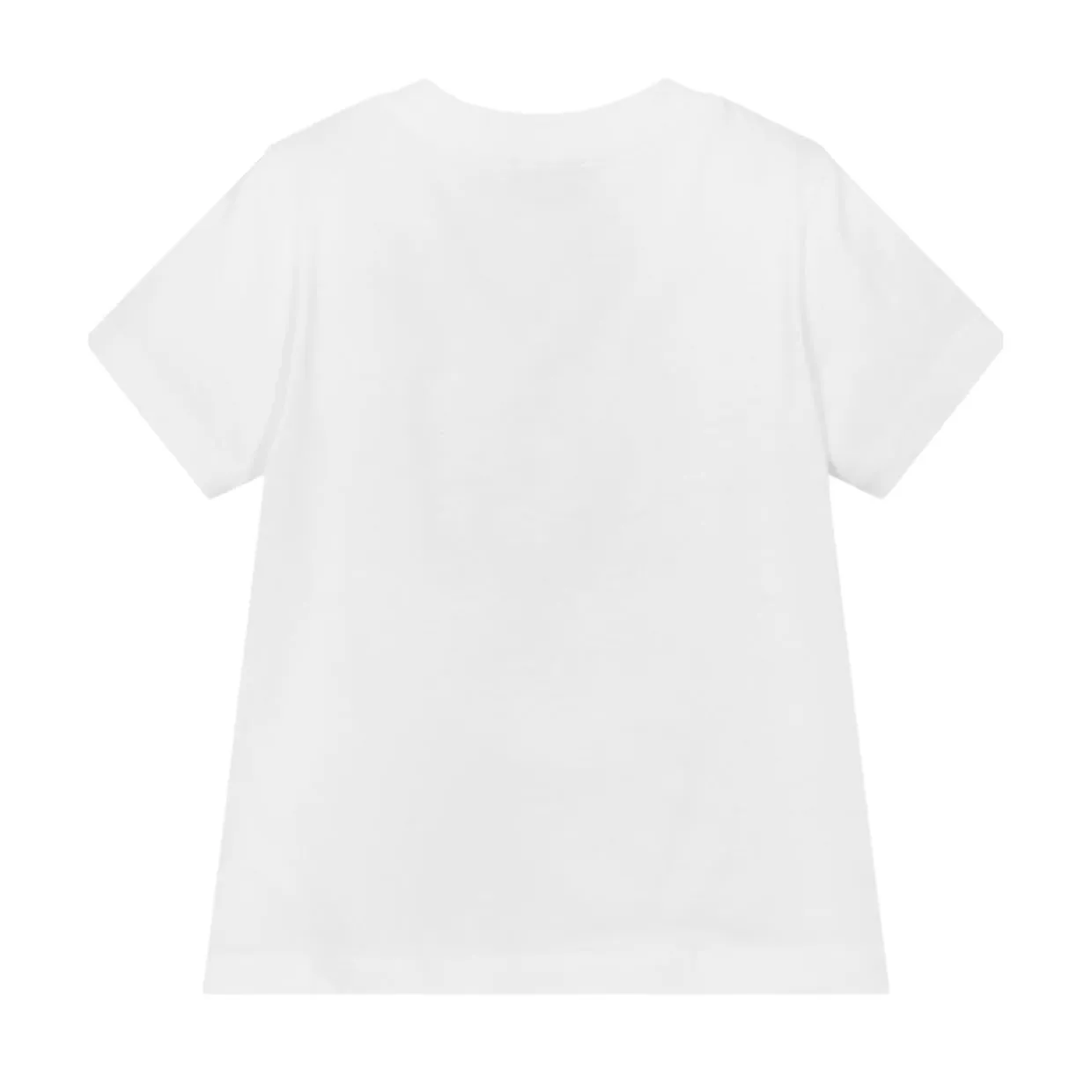 Moschino Kids White Embroidered Teddy Logo T-Shirt