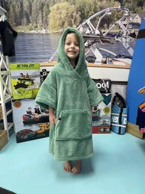 MYSTIC Poncho Teddy Kids | Sea Salt Green