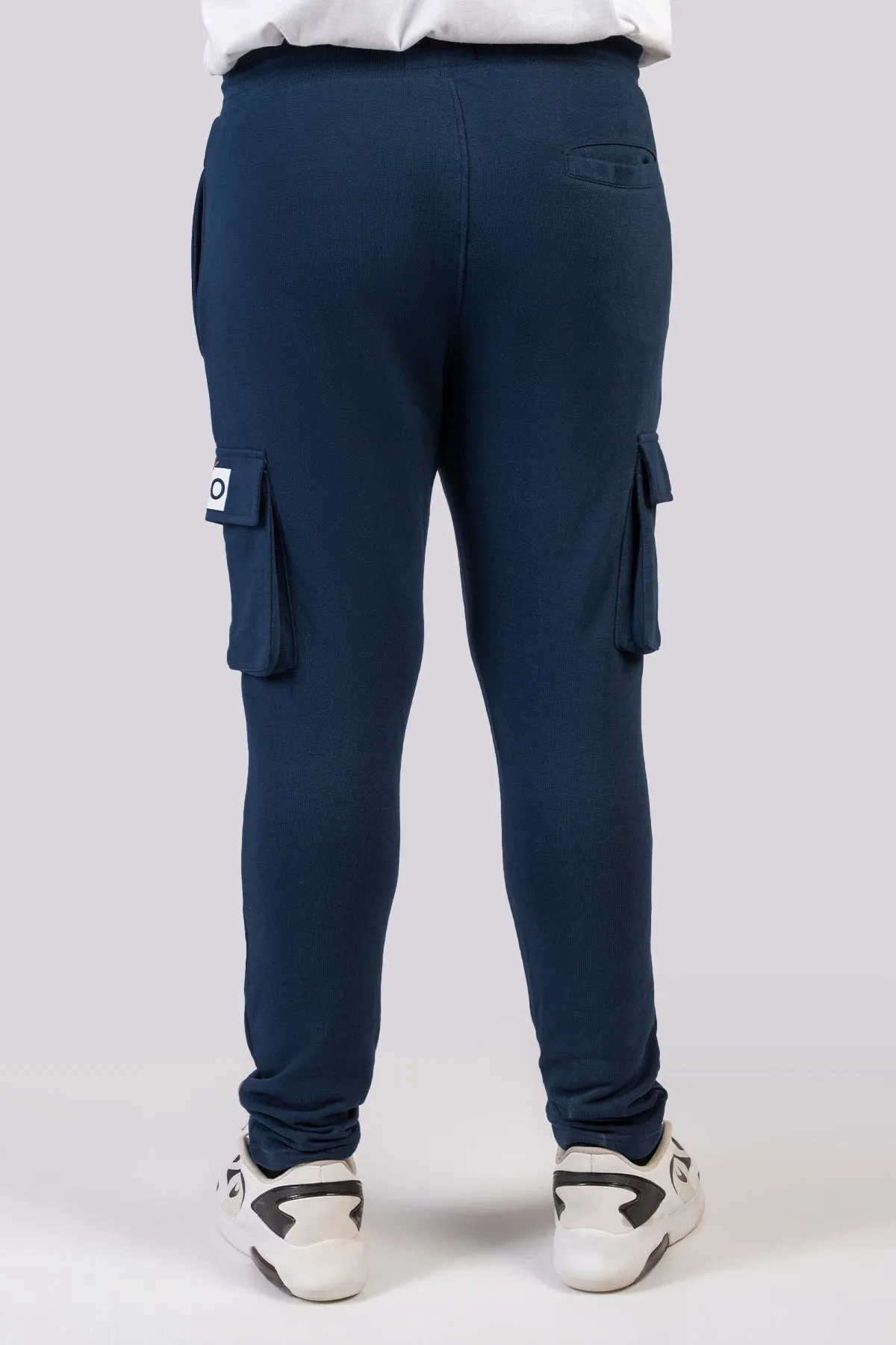 Navy Blue Cargo Jog Pants (Plus Size) - W23 - MTR090P