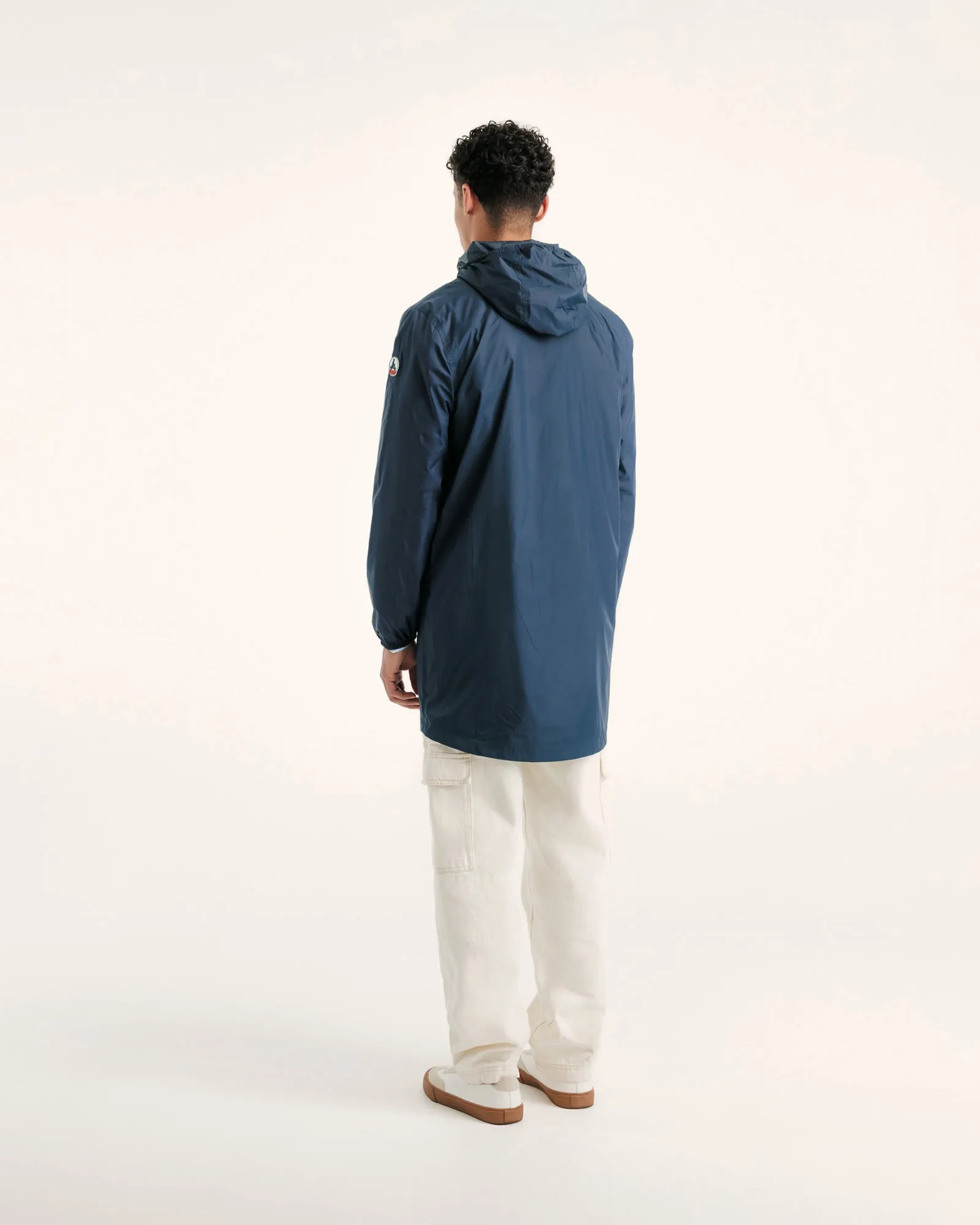 Oban long waterproof jacket with hood Navy