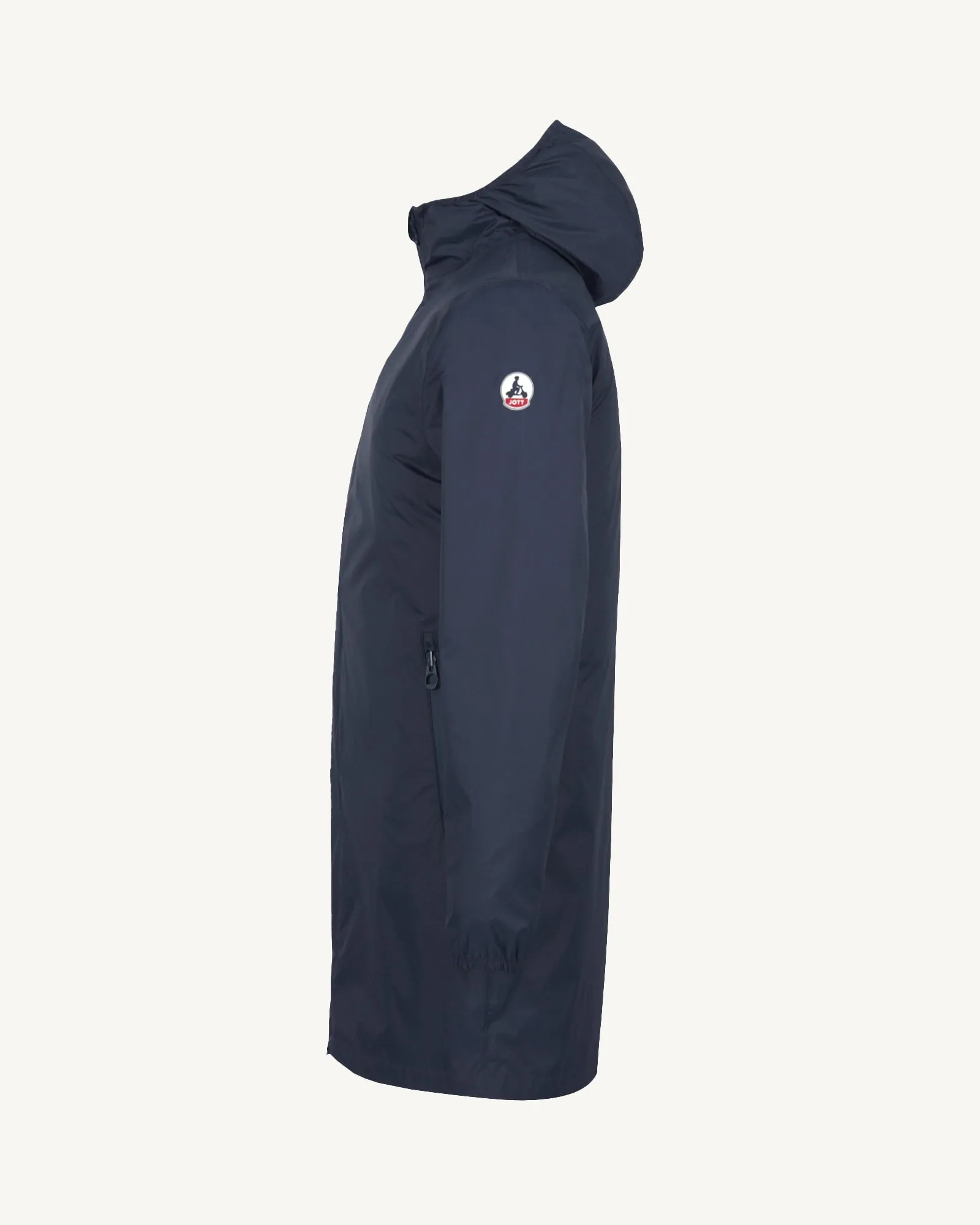 Oban long waterproof jacket with hood Navy