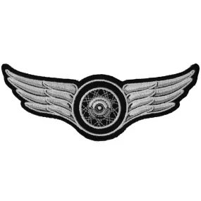 P3845 Winged Wheel Small Iron on Biker Patch