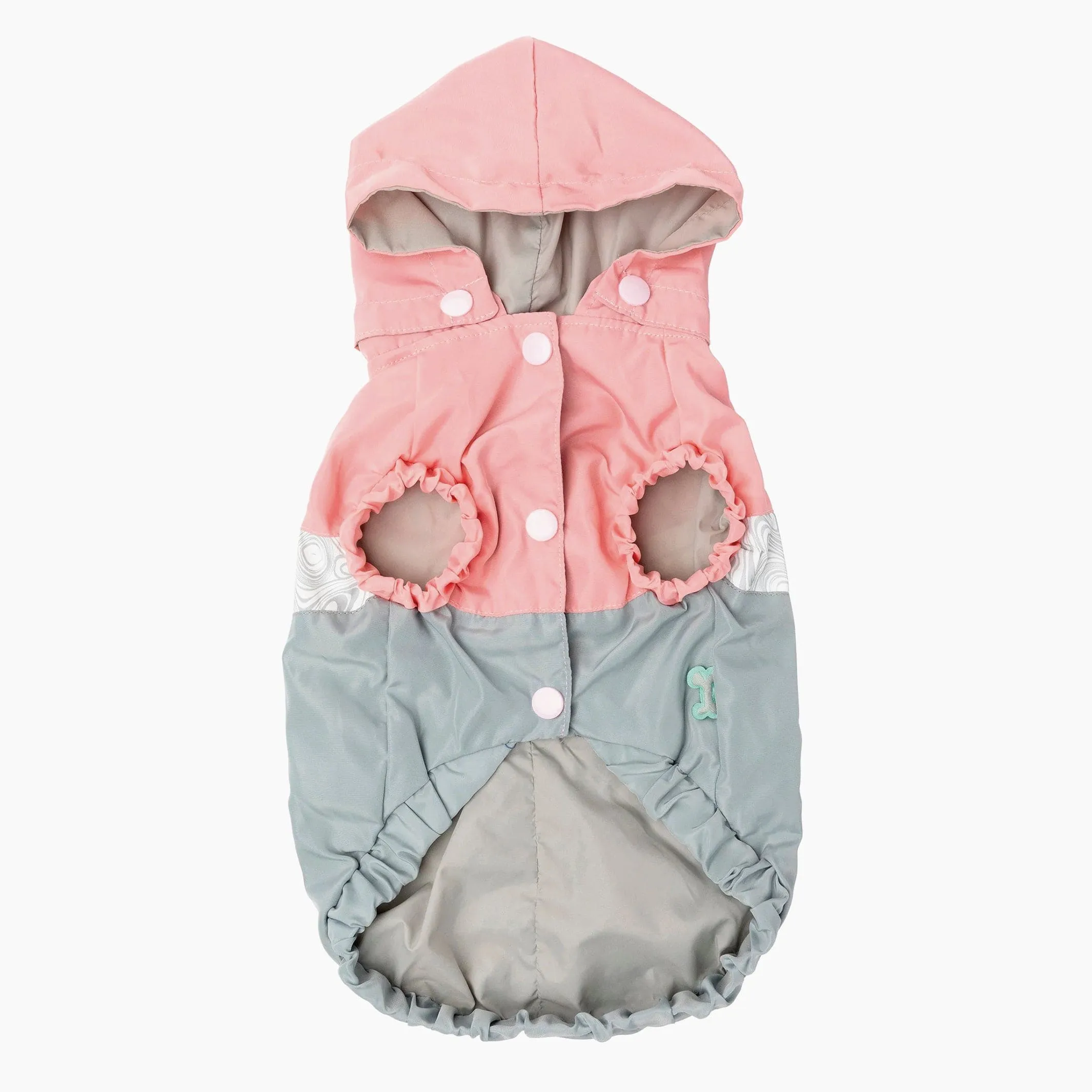 Pink & Grey Waterproof Dog Raincoat | Keep Your Dog Stylish & Dry in Any Weather