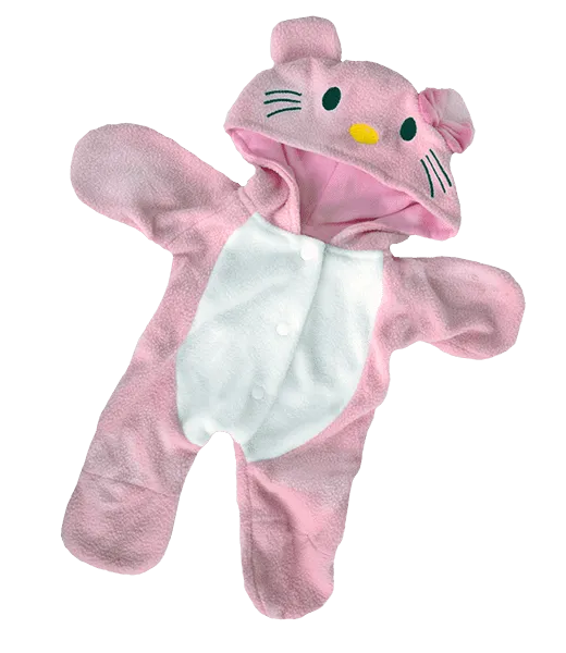 Pink Kitty Onesie Marshmallow Cat Gift Set