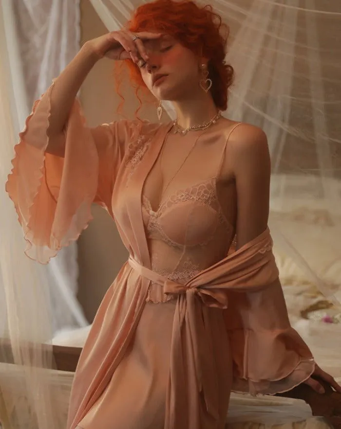 Pink Sexy Elegant See through Nightdress