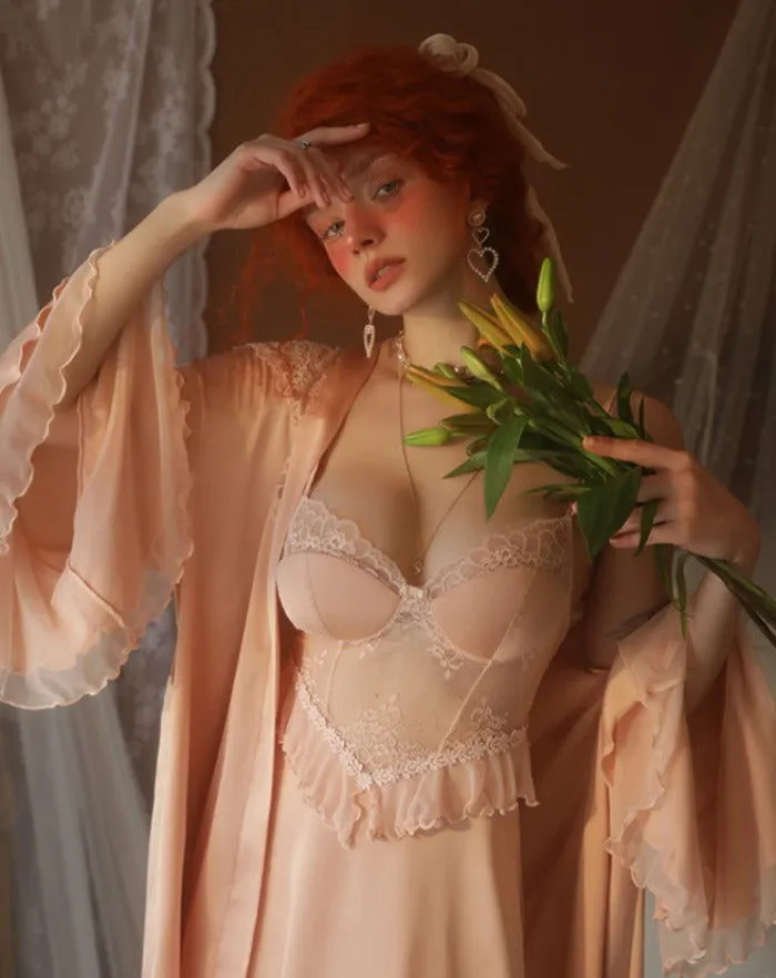 Pink Sexy Elegant See through Nightdress