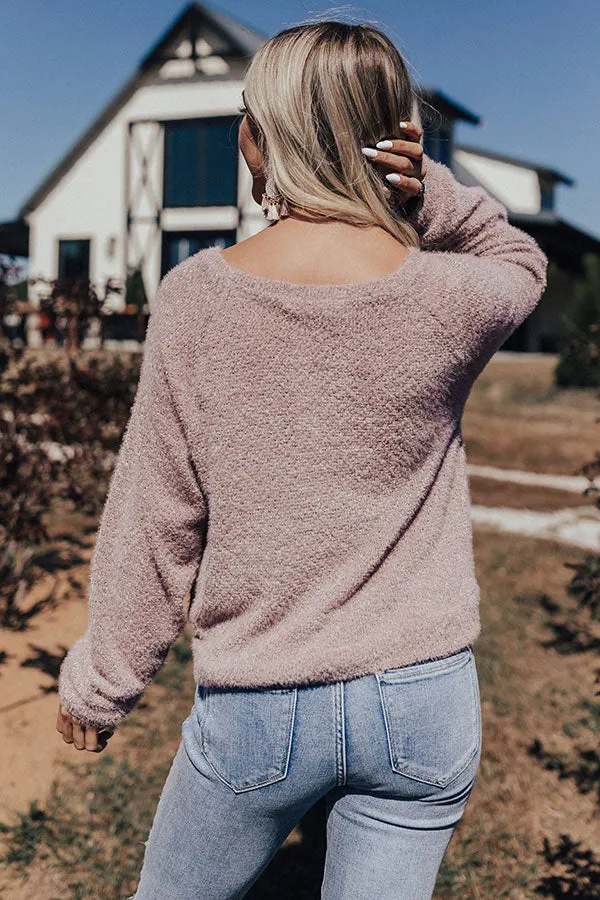 Playing Knit Cool Top In Dusty Purple