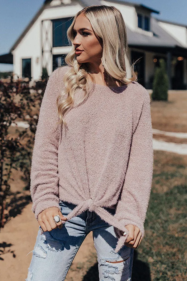 Playing Knit Cool Top In Dusty Purple