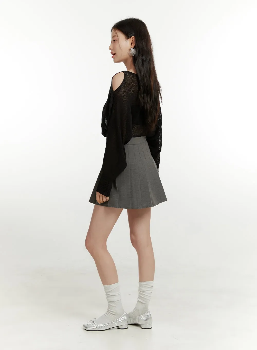 Pleated Chic Mini Skirt OU419