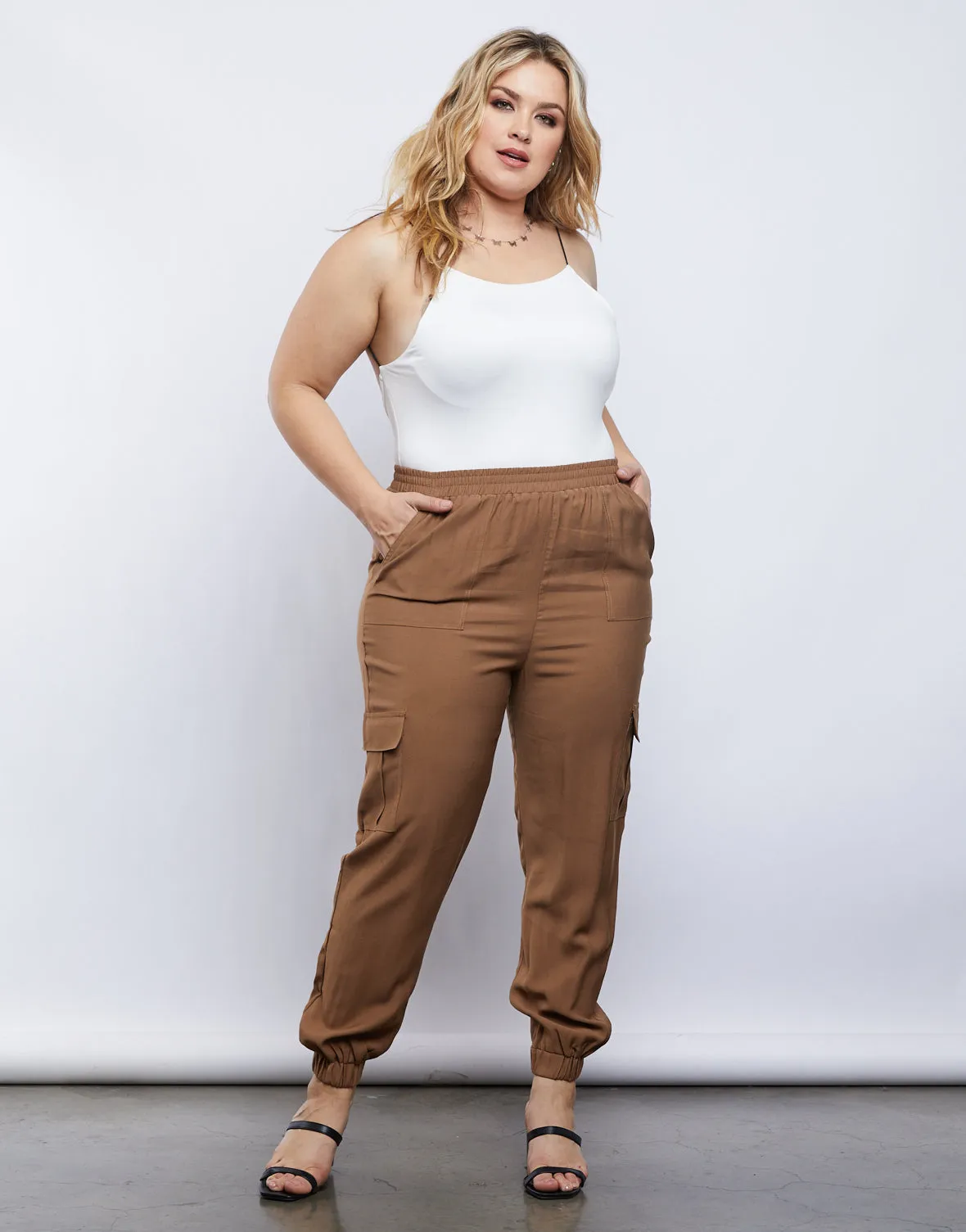 Plus Size Cargo Joggers