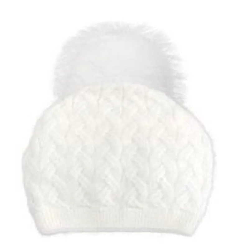 PNYC Emma Cable Beanie - Off White