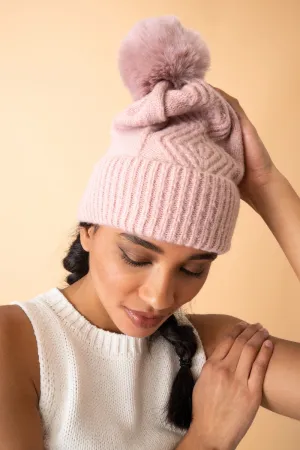 Powder Ingrid Bobble Hat - Petal