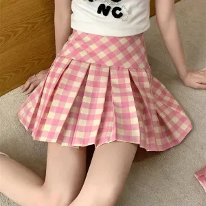 Princess Pink Plaid Skirt