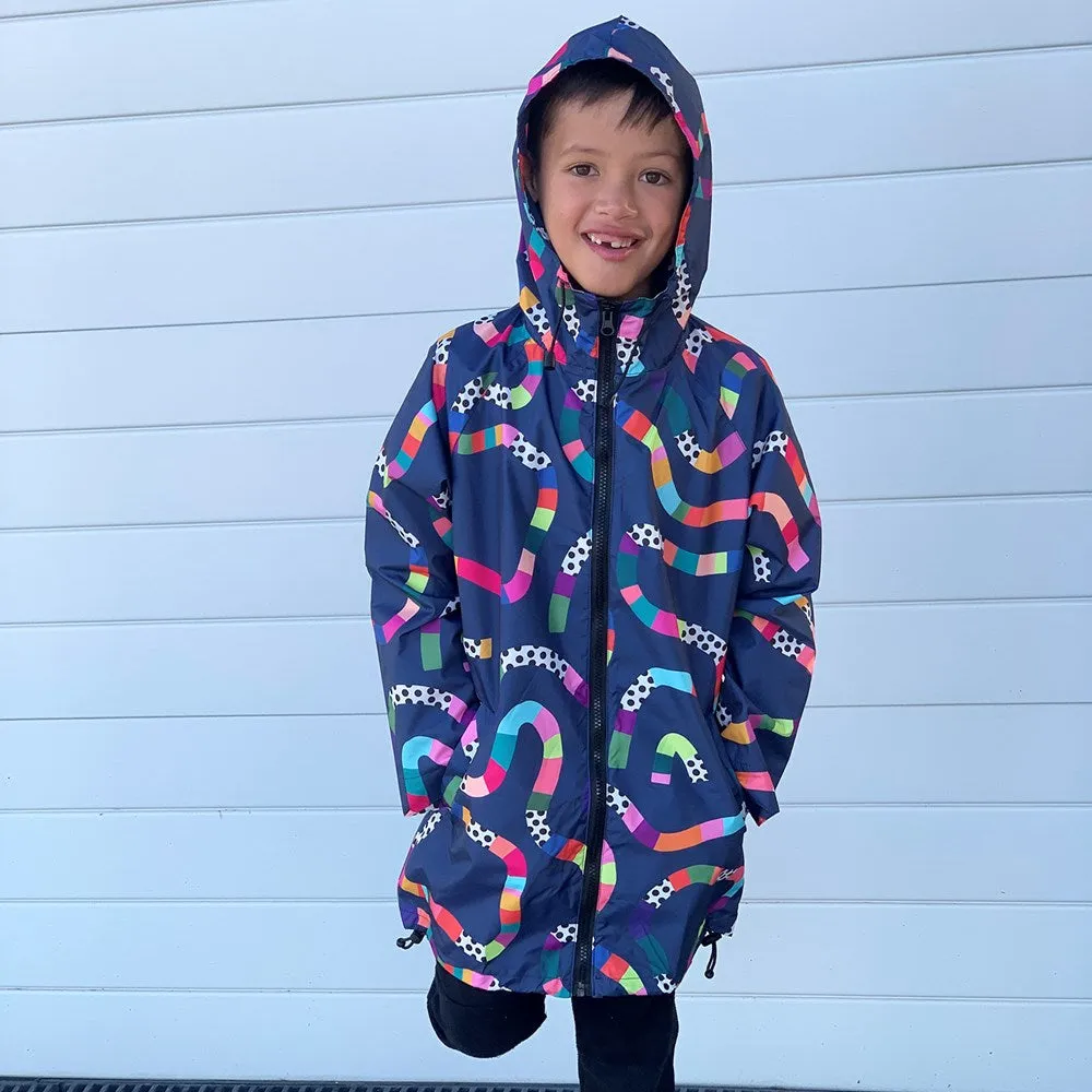 Raincoat: Rainbow Topographic Kids