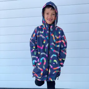 Raincoat: Rainbow Topographic Kids