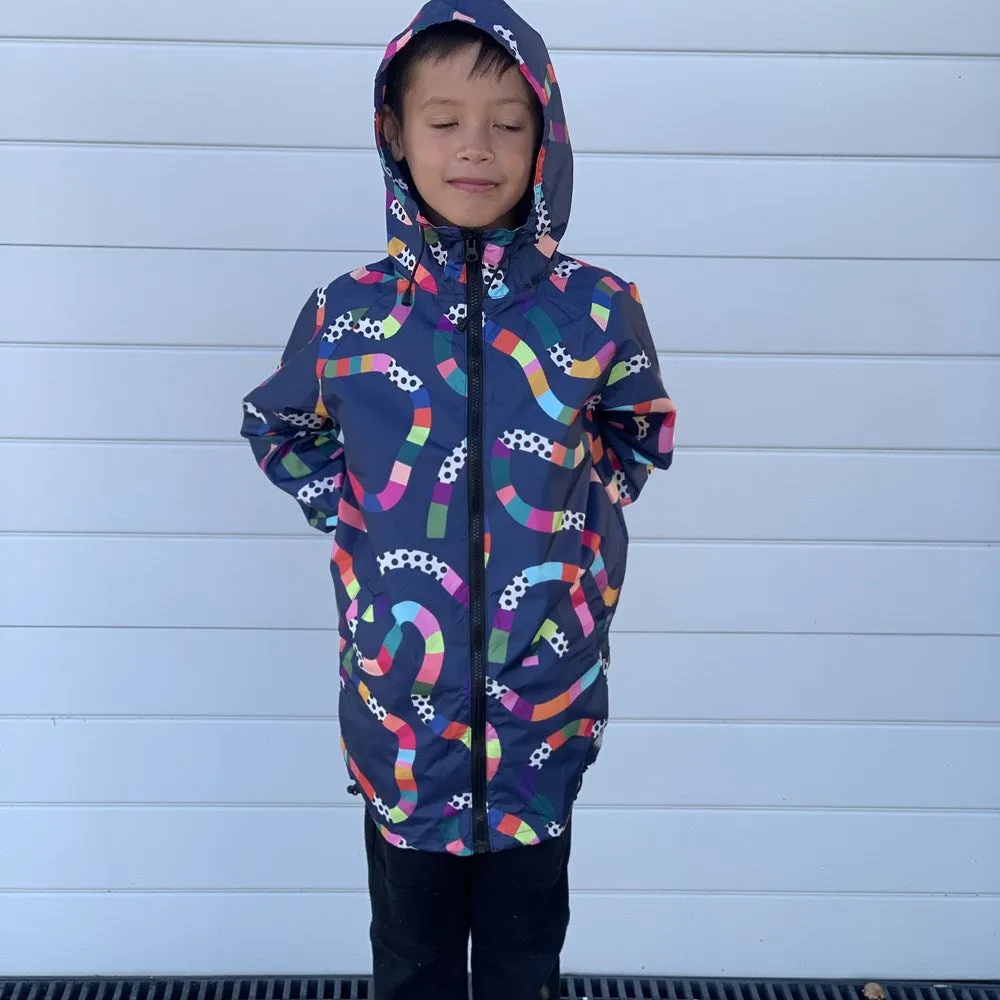 Raincoat: Rainbow Topographic Kids