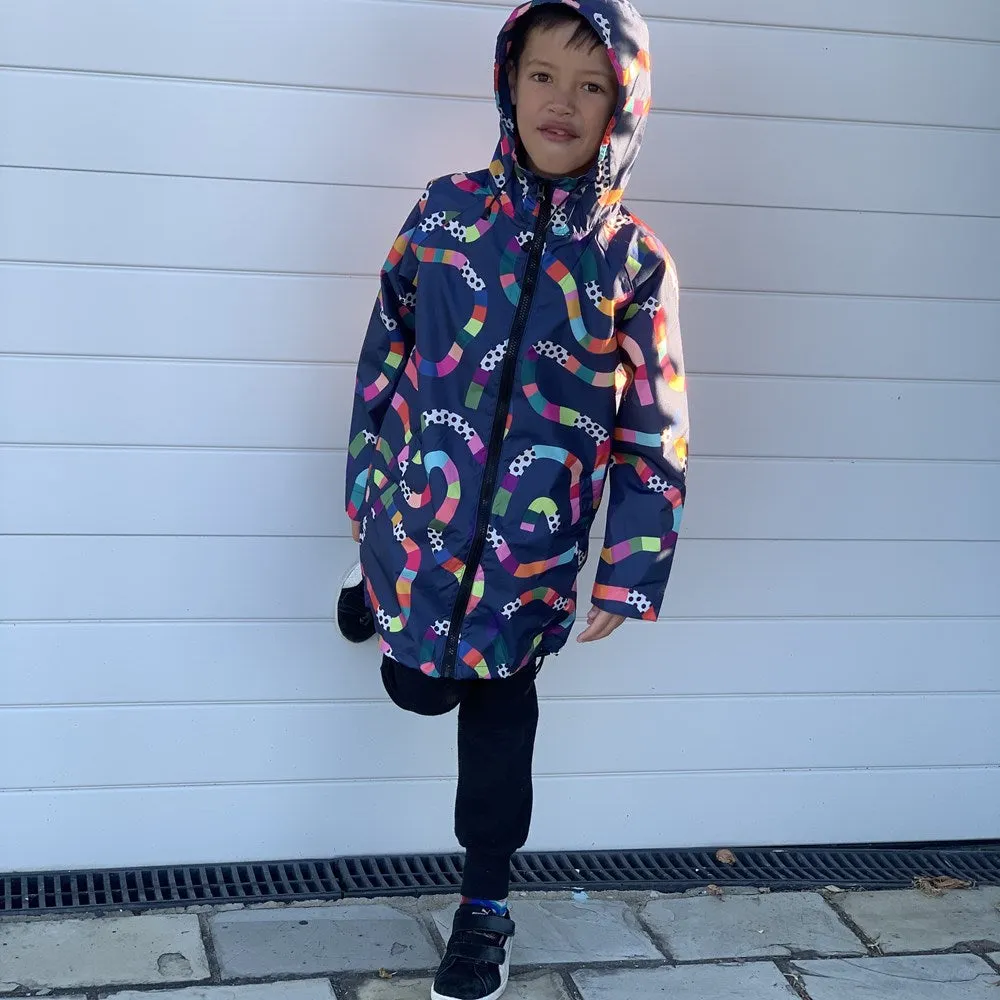 Raincoat: Rainbow Topographic Kids