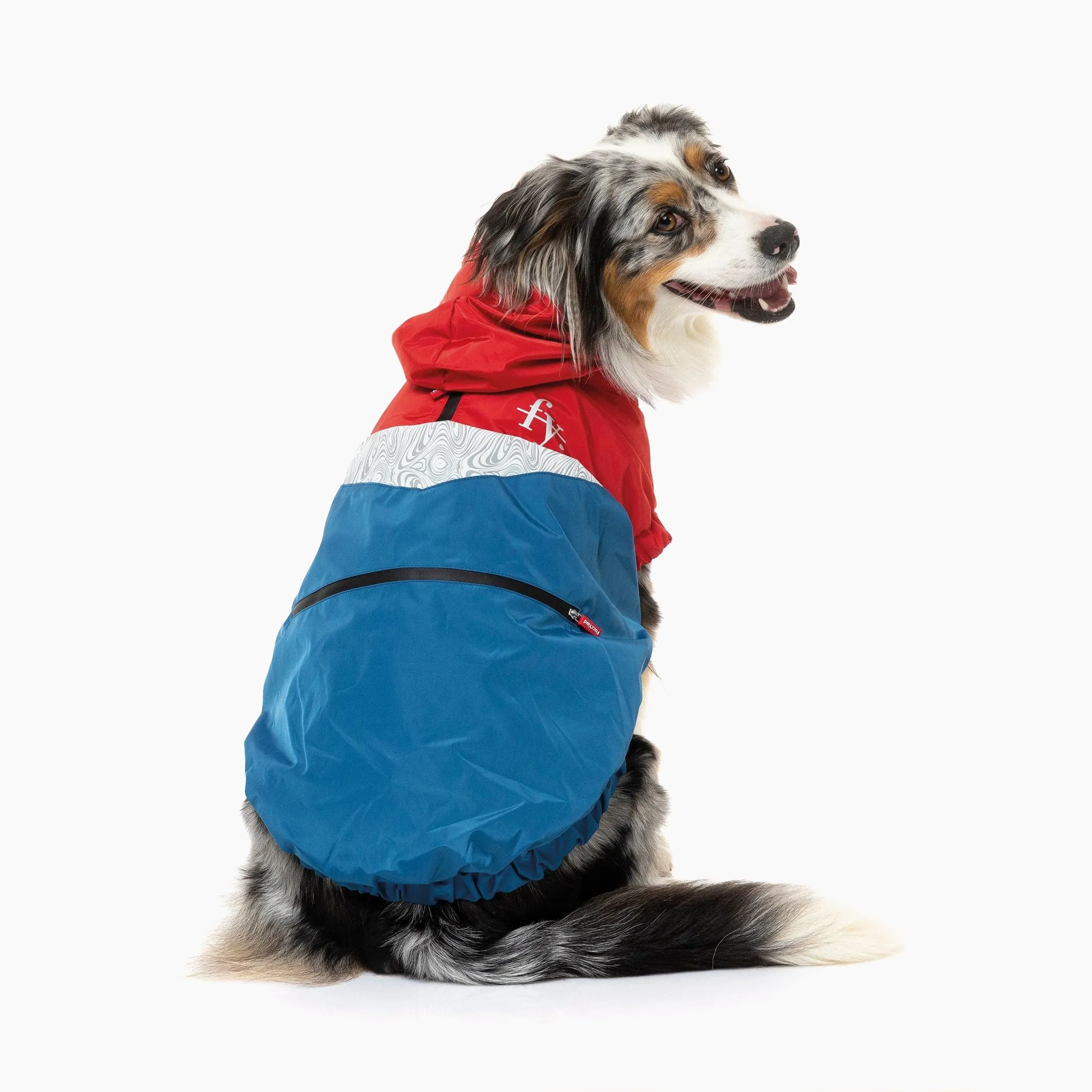 Red and Blue Waterproof Dog Raincoat | Ultimate All-Weather Protection