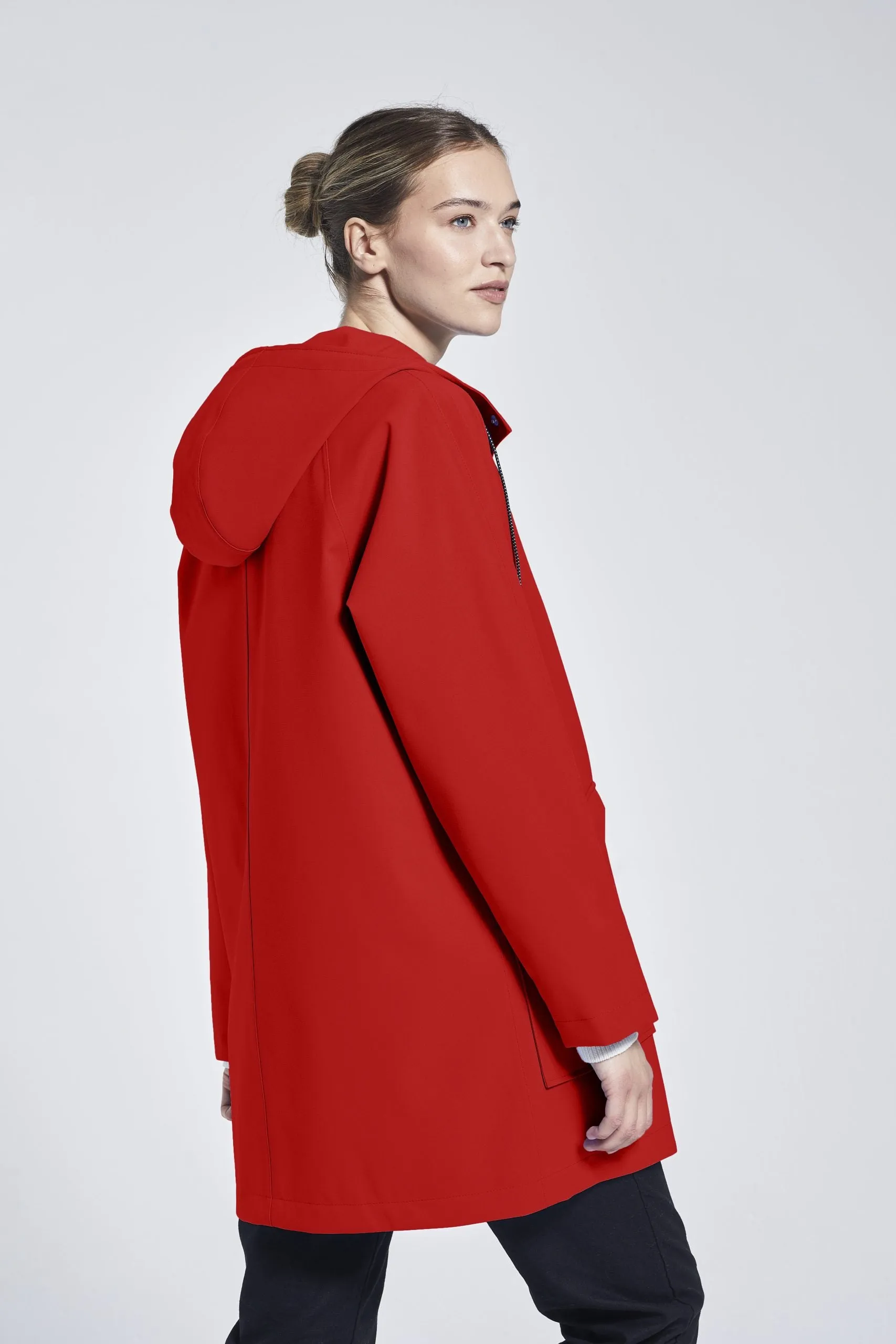 RED CITY RAINCOAT - recycled materials