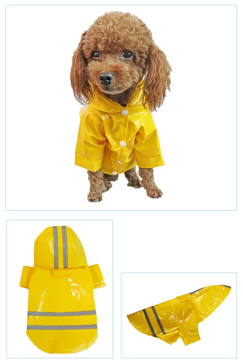 Reflective Waterproof Dog Raincoat for Small Pets