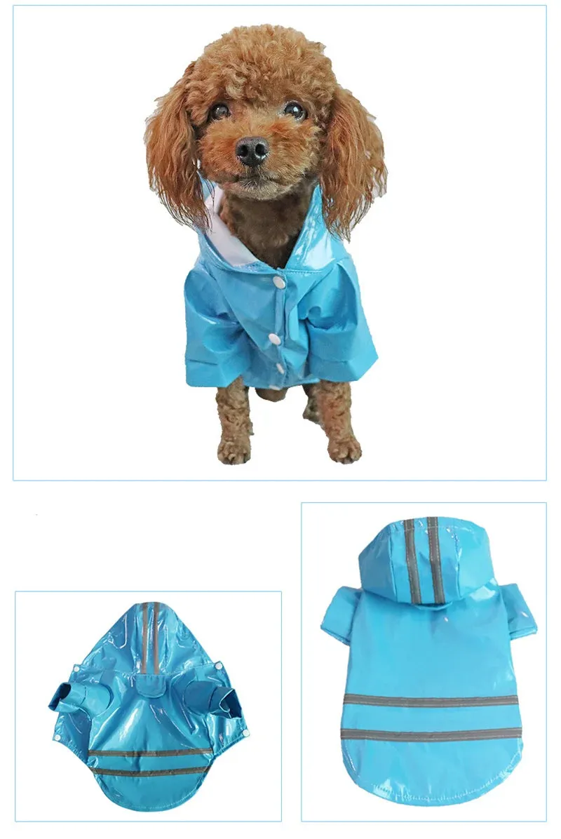 Reflective Waterproof Dog Raincoat for Small Pets