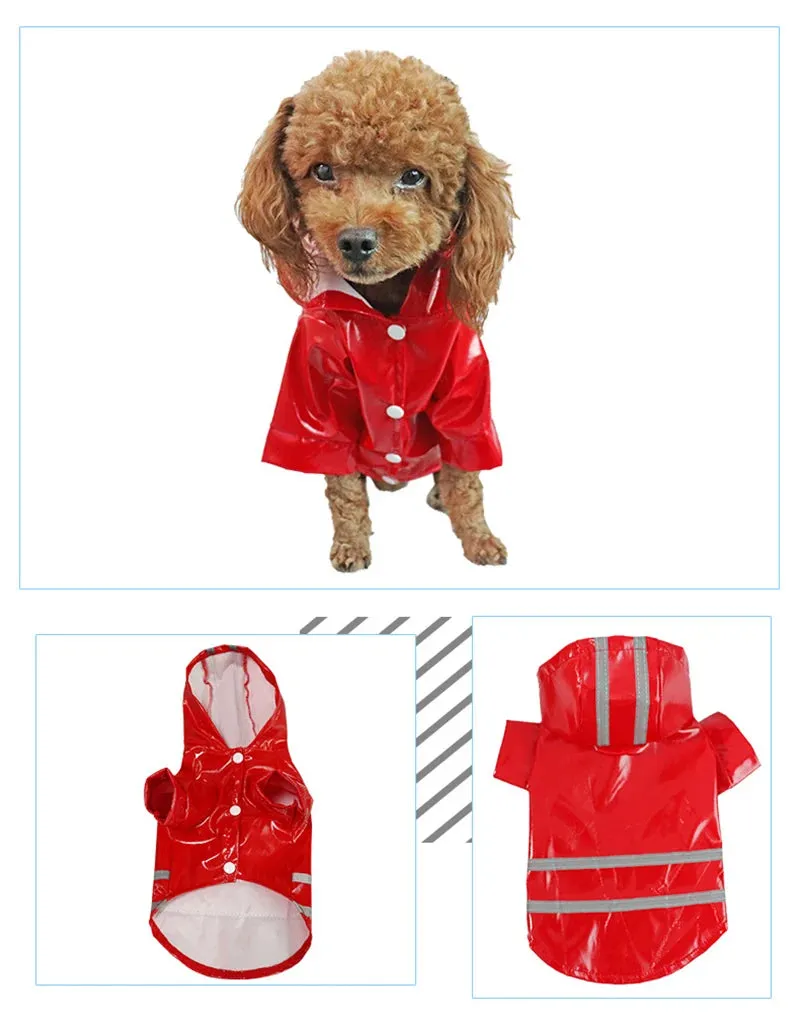 Reflective Waterproof Dog Raincoat for Small Pets