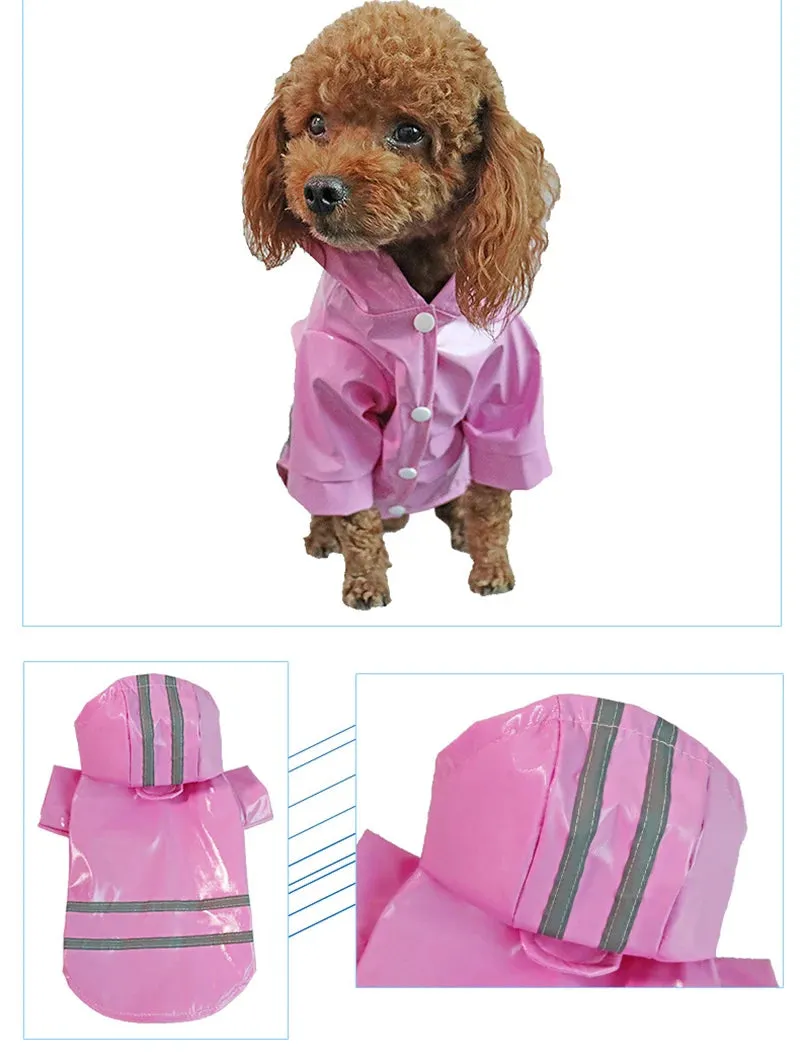 Reflective Waterproof Dog Raincoat for Small Pets